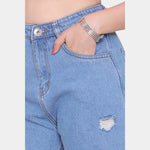 Load image into Gallery viewer, High Waist Wideleg Distressed Jeans
