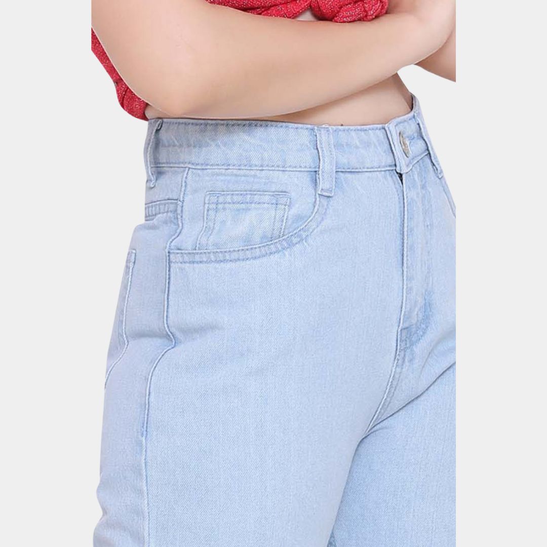 High Waist Straight Fit Jeans