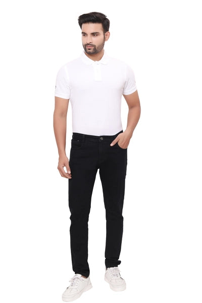 Mid Rise Narrow Fit Black Denim