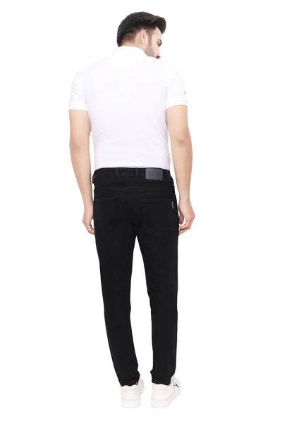 Mid Rise Narrow Fit Black Denim