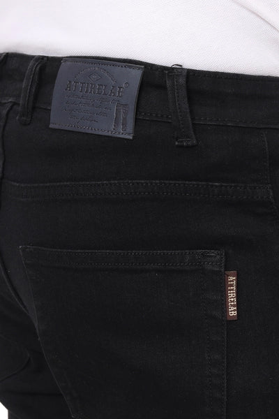 Mid Rise Narrow Fit Black Denim