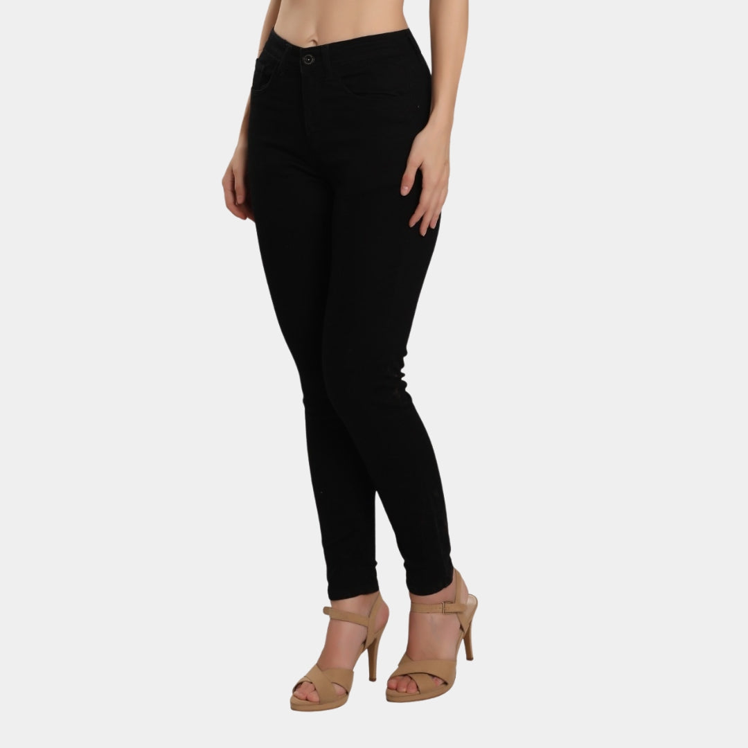 High Waist Skinny Jeans Black