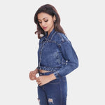 Load image into Gallery viewer, Denim Crop Jacket
