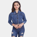 Load image into Gallery viewer, Denim Crop Jacket
