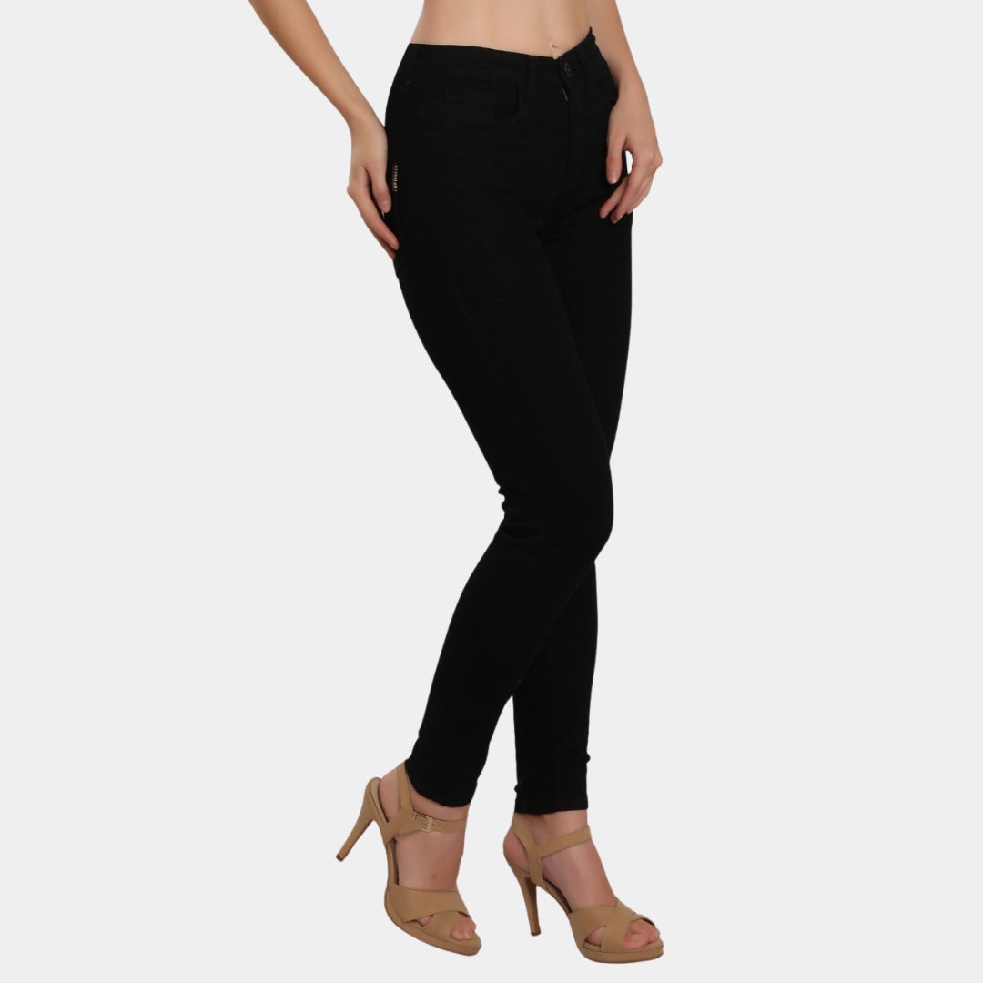 High Waist Skinny Jeans Black